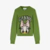 Daisy Duck Green Brushed Wool Sweater Daisy Duck Green Brushed Wool Sweater