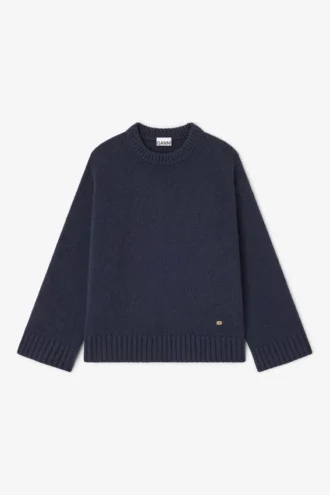 Dark Blue Wool Mix Sweater