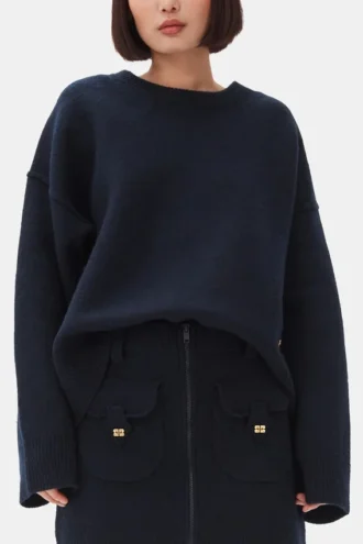 Dark Blue Wool Sweater