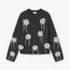 Dark Grey Flower Crochet Sweater Dark Grey Flower Crochet Sweater