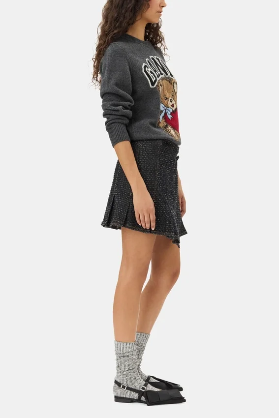 Dark Grey Graphic Bear Sweater Dark Grey Graphic Bear Sweater