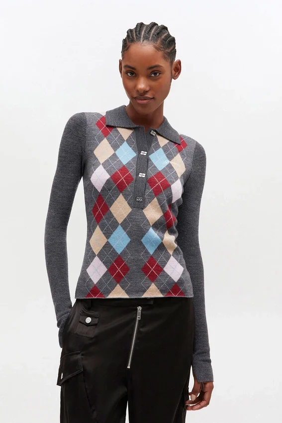 Dark Grey Knitted Polo Shirt Dark Grey Knitted Polo Shirt