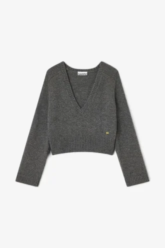 Dark Grey V-neck Sweater
