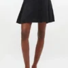 Dark Grey Wool Mini Skirt