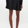 Dark Grey Wool Mini Skirt