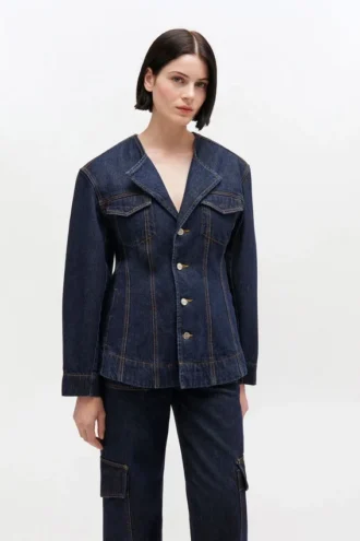 Dark Rinse Denim Blazer