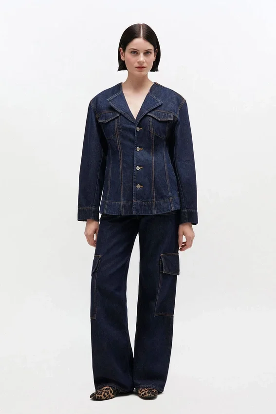Dark Rinse Denim Blazer Dark Rinse Denim Blazer