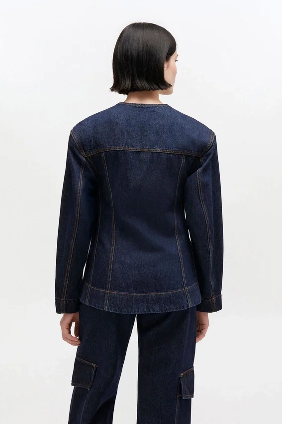 Dark Rinse Denim Blazer Dark Rinse Denim Blazer