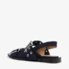 Denim Feminine Buckle Ballerinas Denim Feminine Buckle Ballerinas