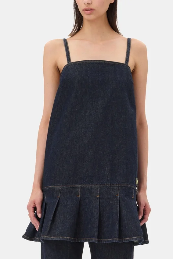 Denim Strap Mini Dress Denim Strap Mini Dress