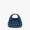 Denim Stud Mini Hobo Bag Denim Stud Mini Hobo Bag