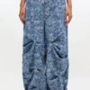 Draped Jeans in Blue Tapestry
