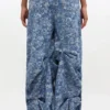 Draped Jeans in Blue Tapestry