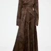 Dress in Brown Satin Dress in Brown Satin
