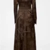 Dress in Brown Satin Dress in Brown Satin