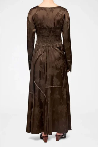 Dress in Brown Satin