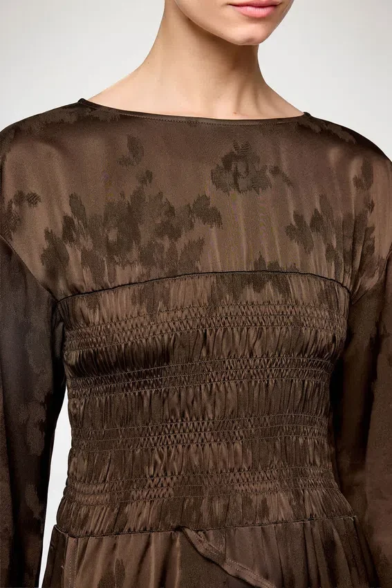 Dress in Brown Satin Dress in Brown Satin