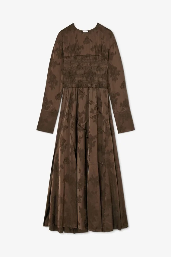 Dress in Brown Satin Dress in Brown Satin
