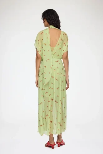 Dress in Green Silk
