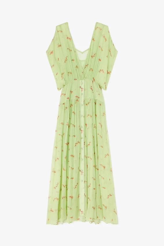 Dress in Green Silk Dress in Green Silk