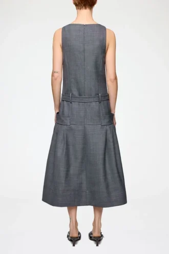 Dress in Grey Wool Melange