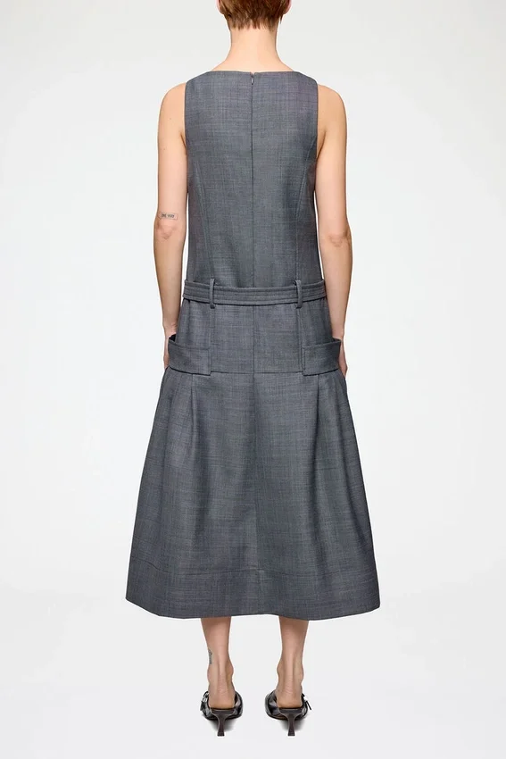 Dress in Grey Wool Melange Dress in Grey Wool Melange