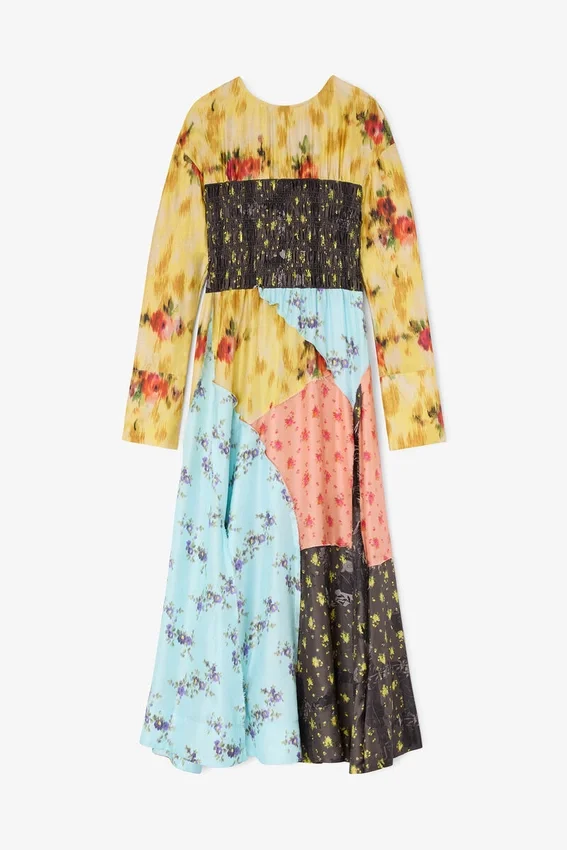 Dress in Multi Printed Silk Dress in Multi Printed Silk