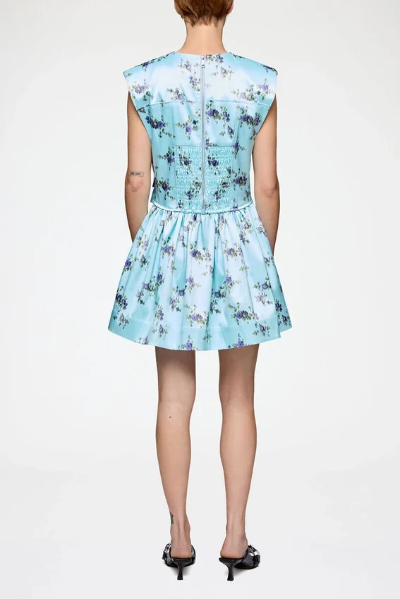 Dress in Printed Satin Dress in Printed Satin