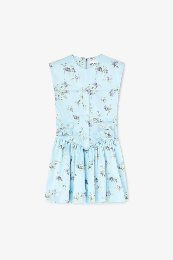 Dress in Printed Satin Dress in Printed Satin