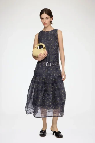 Dress in Shibori Organza