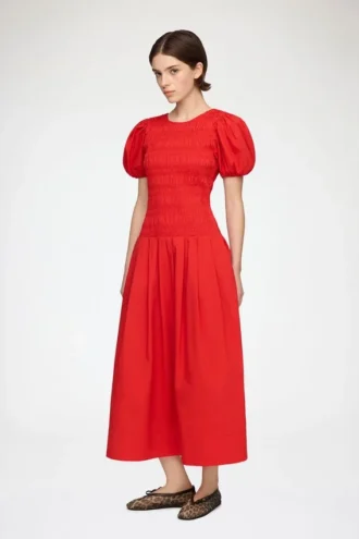 Dress in Smocked Cotton
