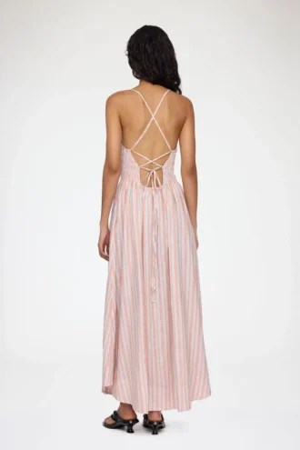 Dress in Striped Linen