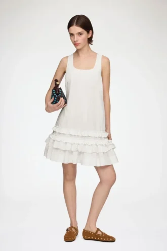 Dress in White Cotton