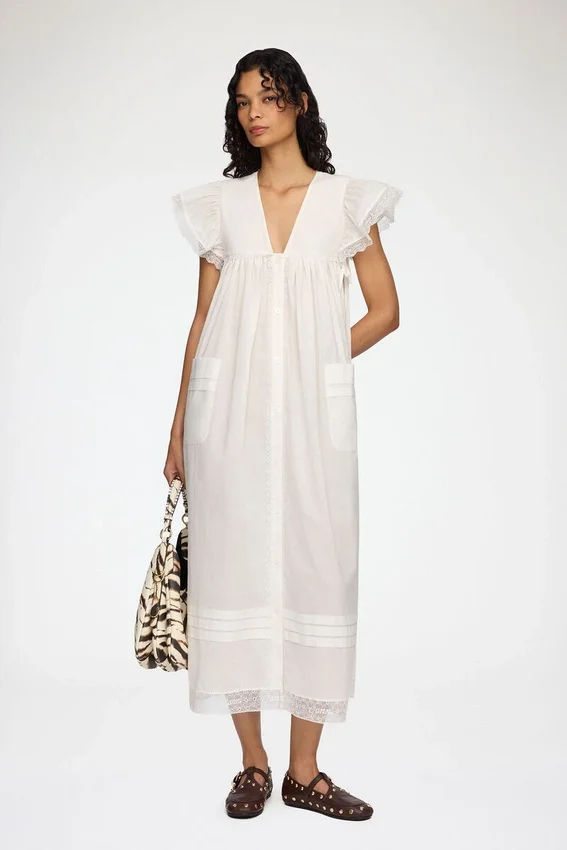 Dress in White Cotton Dress in White Cotton