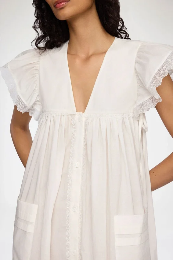 Dress in White Cotton Dress in White Cotton