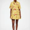 Dress in Yellow Printed Denim
