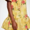 Dress in Yellow Printed Denim