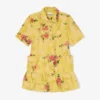 Dress in Yellow Printed Denim