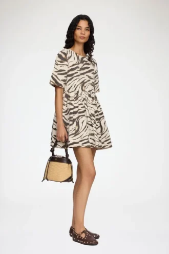 Dress in Zebra Denim