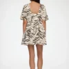 Dress in Zebra Denim