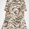 Dress in Zebra Denim