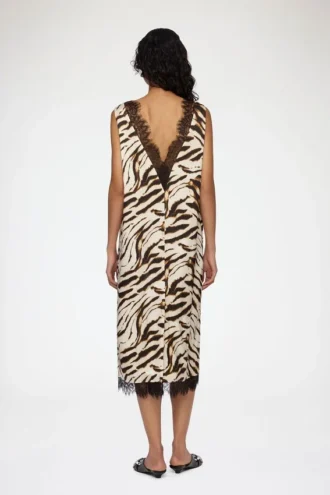 Dress in Zebra Satin