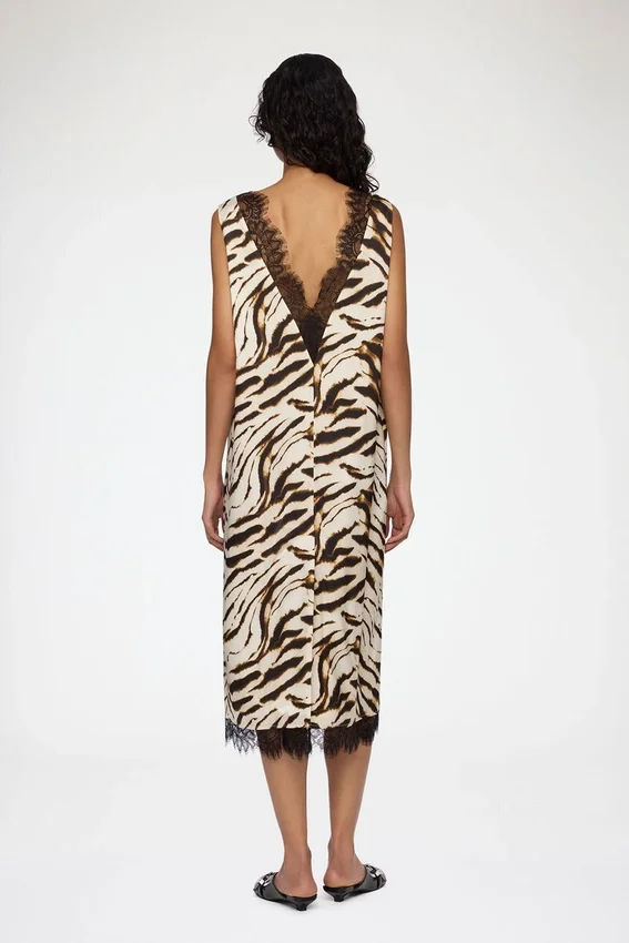 Dress in Zebra Satin Dress in Zebra Satin