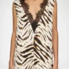 Dress in Zebra Satin Dress in Zebra Satin