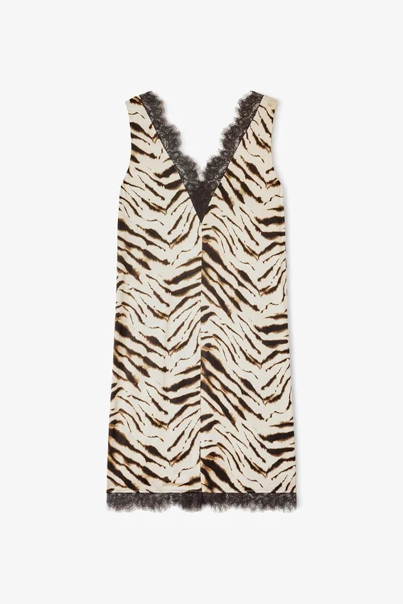 Dress in Zebra Satin Dress in Zebra Satin