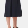 Feminine Buckle Ballerinas in Black Croco Patent