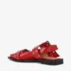 Feminine Buckle Ballerinas in Red