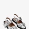 Feminine Buckle Ballerinas in Silver Feminine Buckle Ballerinas in Silver