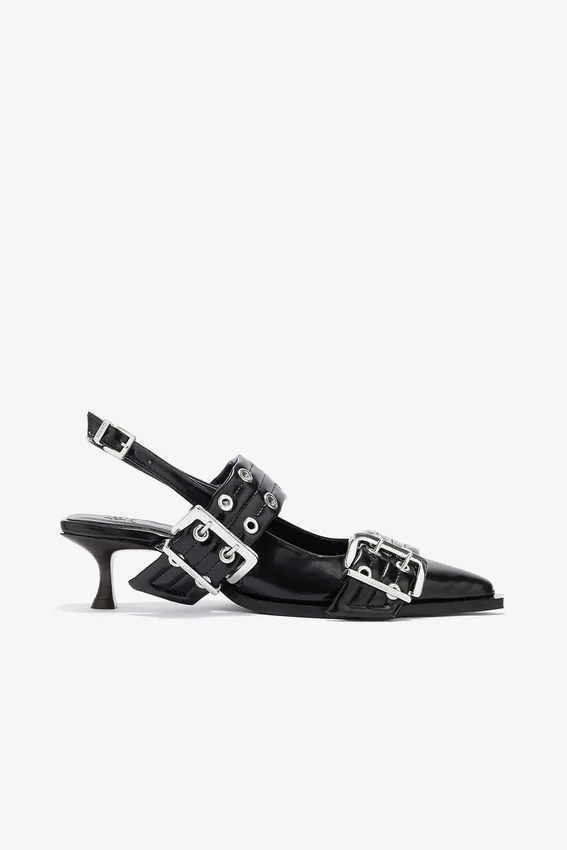 Feminine Buckle Heels in Black Feminine Buckle Heels in Black