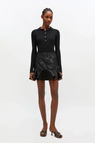 Fine Sequin Knitted Polo